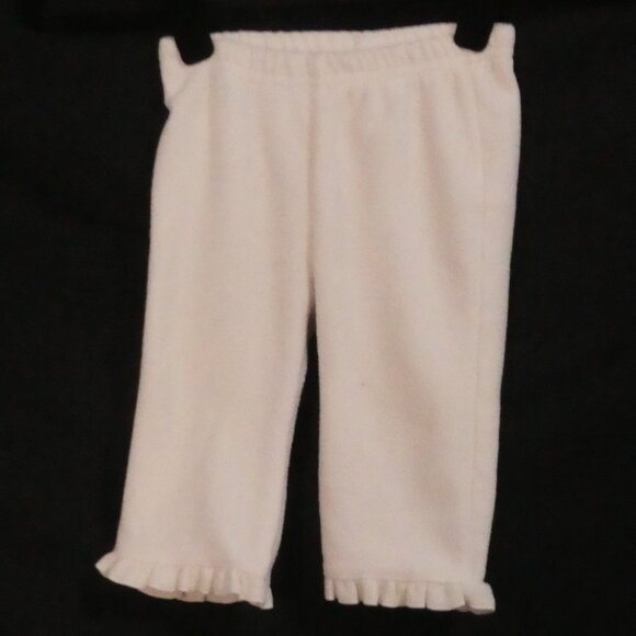 CHILDREN'S PLACE | 9-12 months | White Fleece Pants | Ruffle Hem - Picture 1 of 12